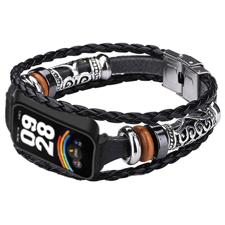 Curea pentru Xiaomi Smart Band 9 Active / Xiaomi Redmi Band 3, XGSM, Piele Ecologica, Multicolor