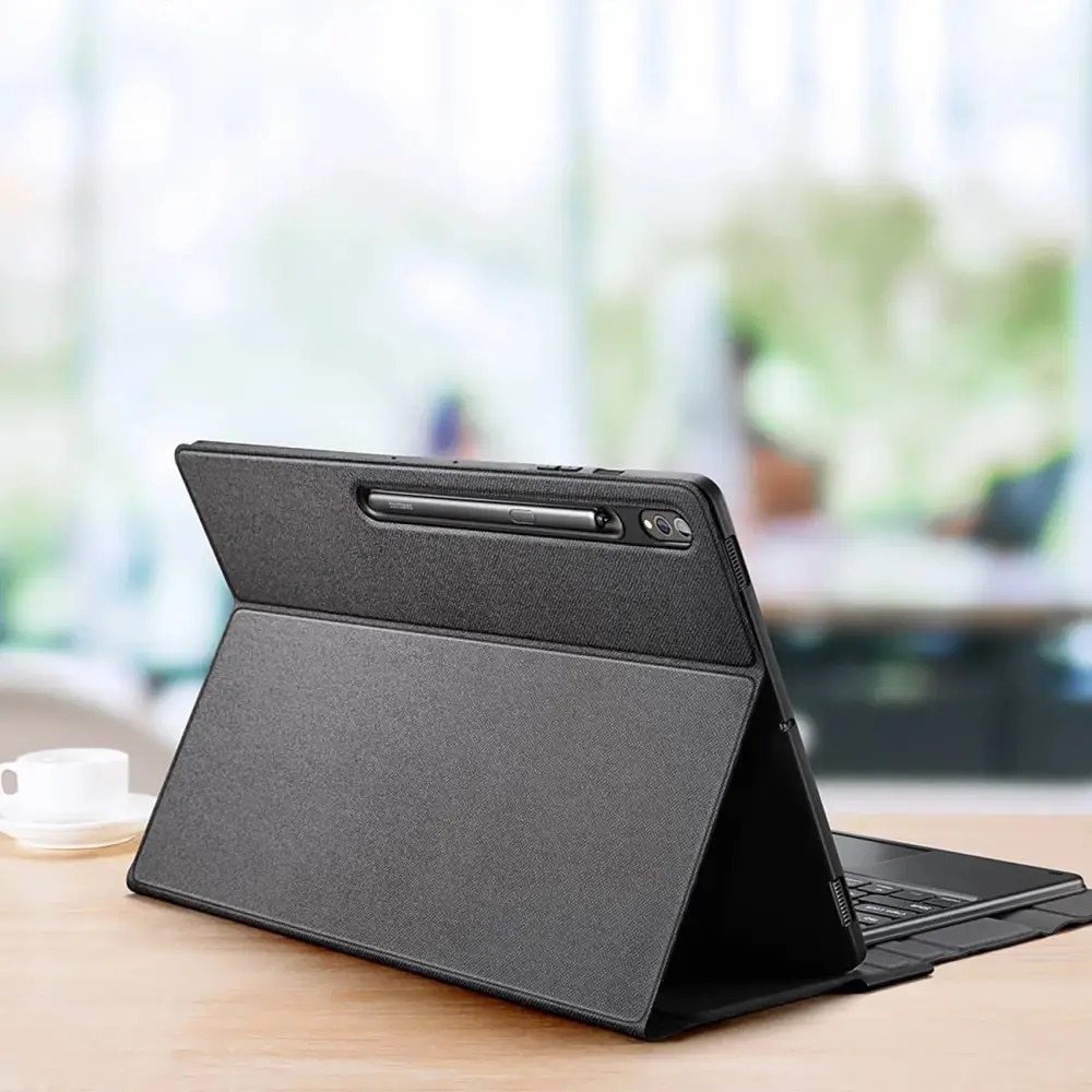 Husa cu tastatura Dux Ducis compatibila cu Samsung Galaxy Tab S9 Ultra 14.6 inch, Negru
