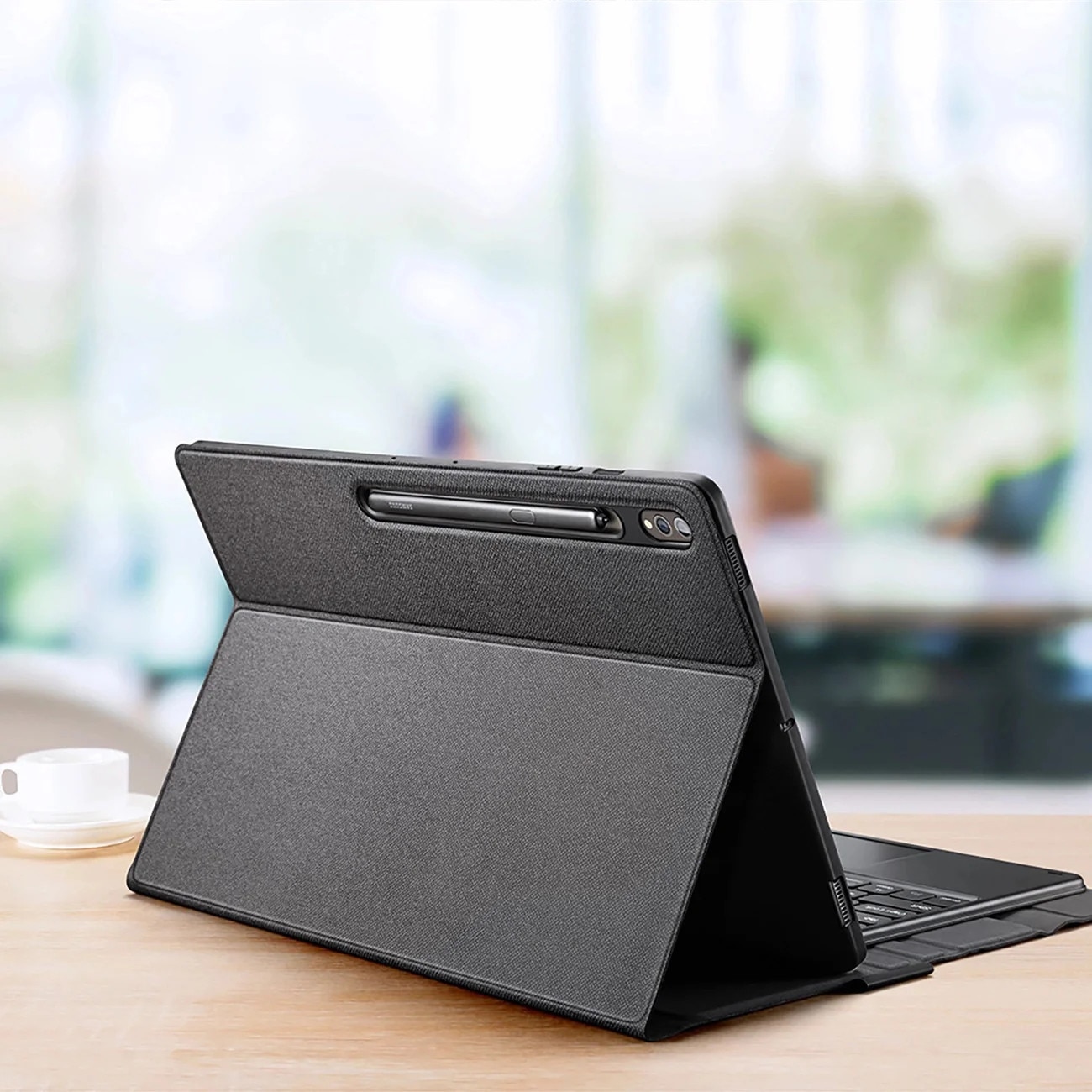 Husa cu tastatura Dux Ducis compatibila cu Samsung Galaxy Tab S9 Ultra 14.6 inch, Negru