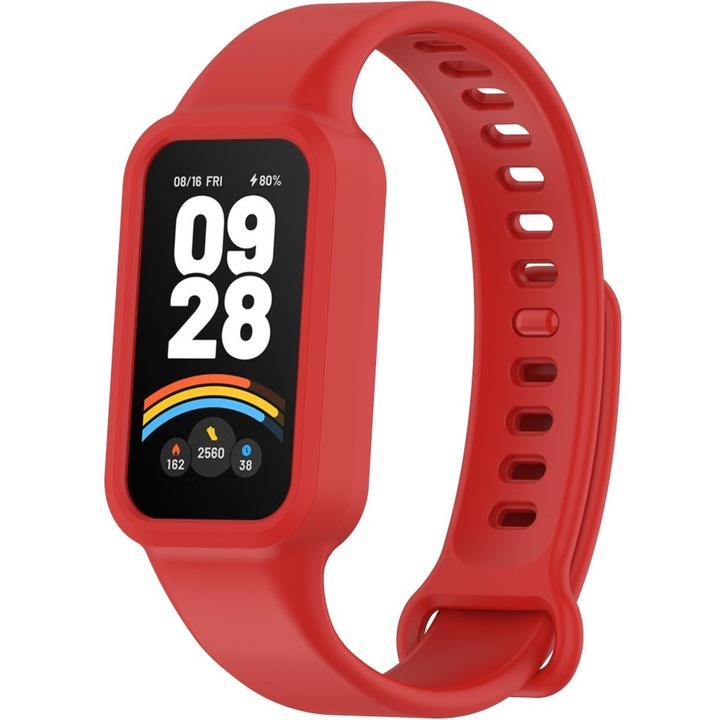 Curea din silicon pentru Xiaomi Smart Band 9 Active / Xiaomi Redmi Band 3, Rosu