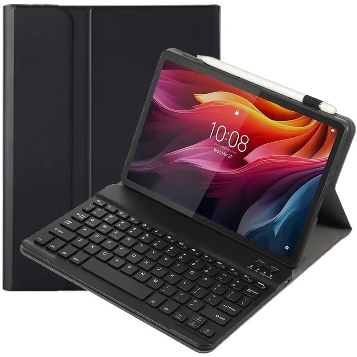 Husa cu tastatura Lenovo Tab K11 Plus, neagra