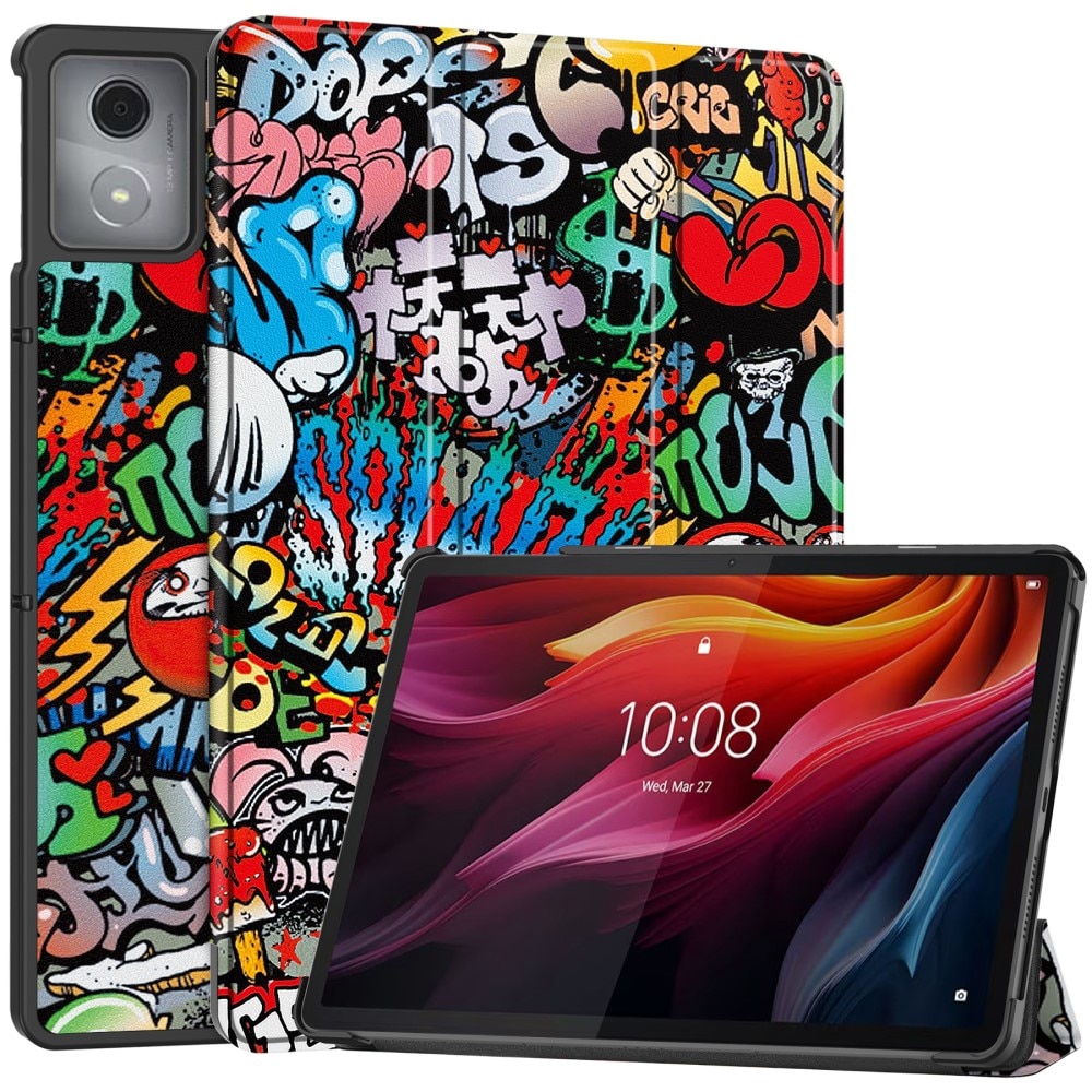 Husa tableta XGSM pentru Lenovo Tab K11 Plus, graffiti, suport, tripla protectie
