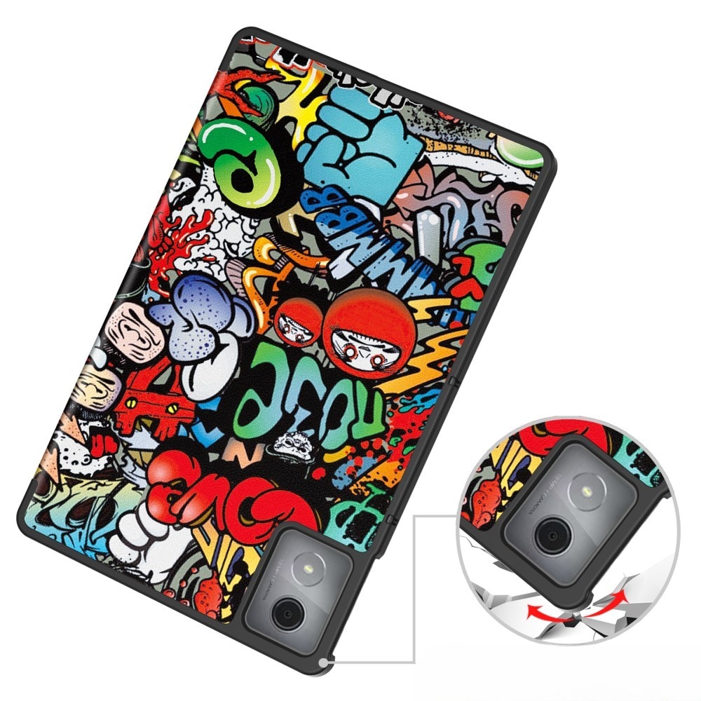 Husa tableta XGSM pentru Lenovo Tab K11 Plus, graffiti, suport, tripla protectie