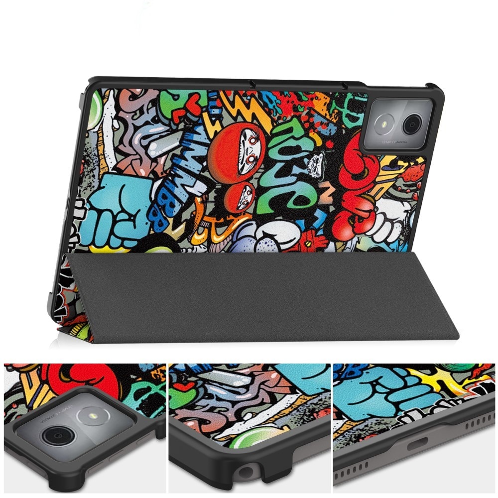 Husa tableta XGSM pentru Lenovo Tab K11 Plus, graffiti, suport, tripla protectie