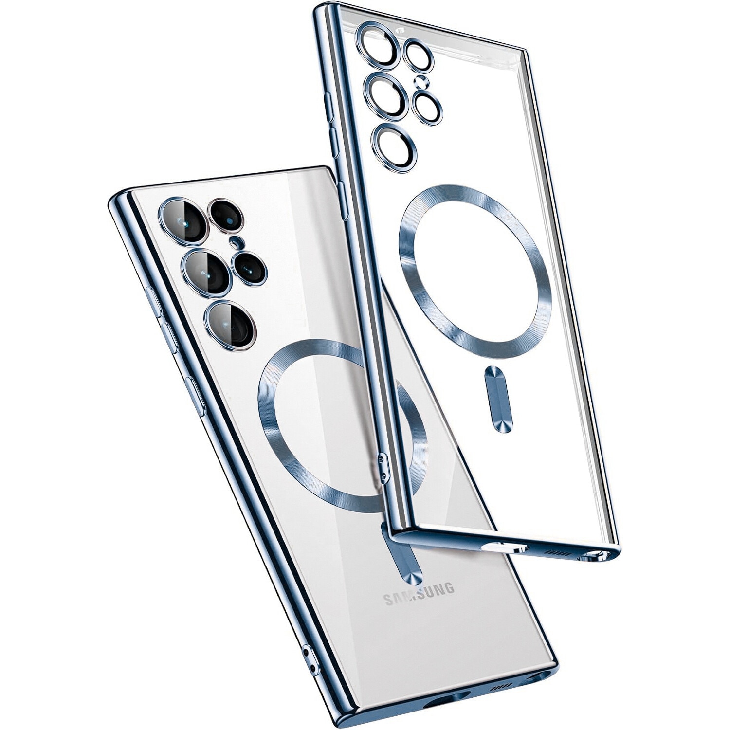 Husa pentru Samsung Galaxy S25 Ultra, Electro MagSafe, granat, TPU elastic, protectie camera + Sticla de protectie 0.3mm