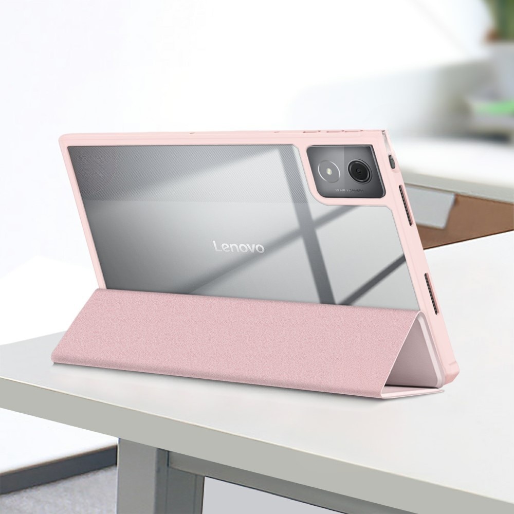 Husa tableta, XGSM, Lenovo Tab K11 Plus, tri-fold, roz