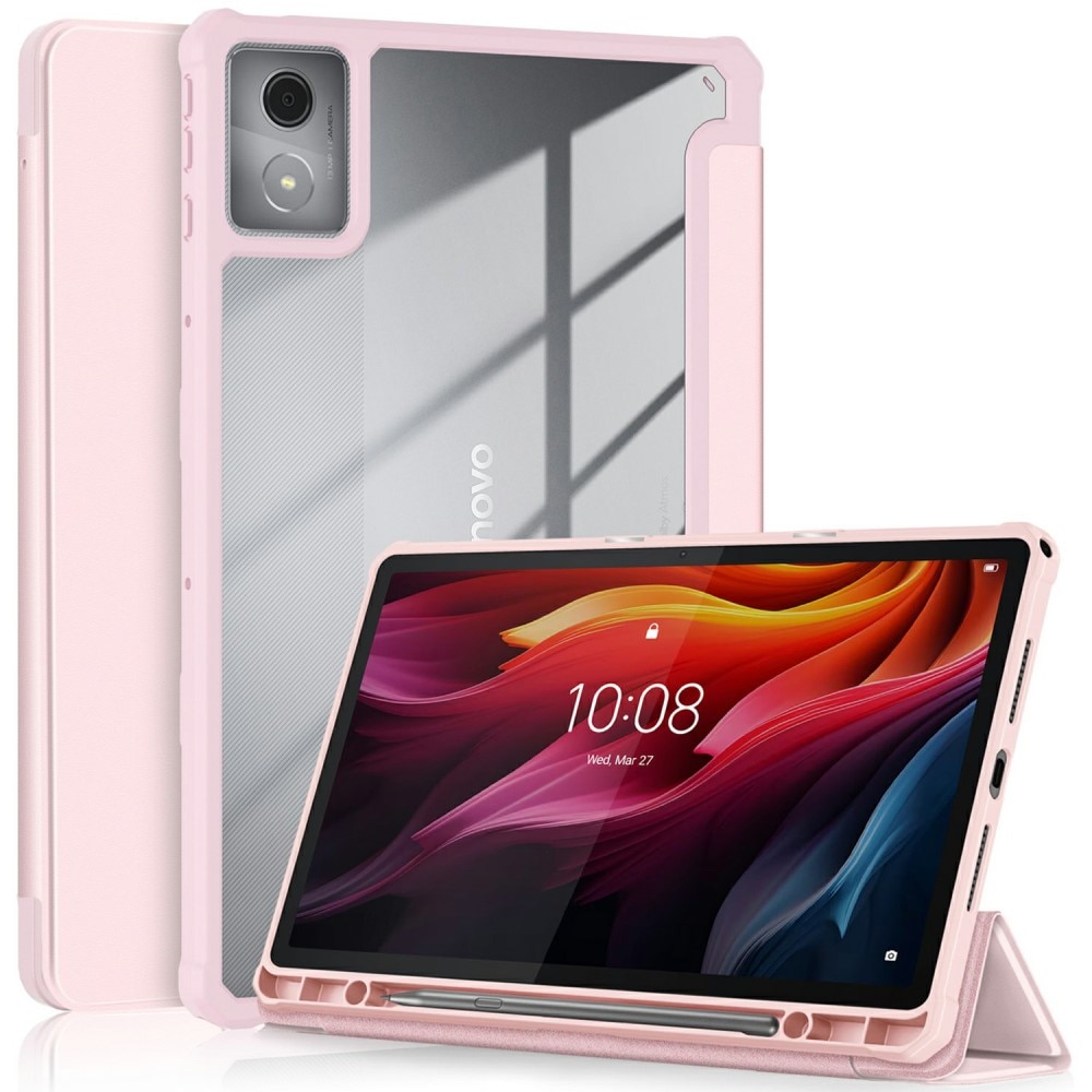 Husa tableta, XGSM, Lenovo Tab K11 Plus, tri-fold, roz