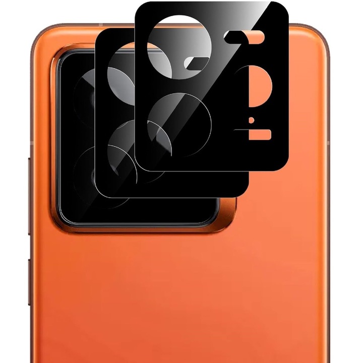 2x Folii protectie camera ERBORD pentru Realme GT 7 Pro, transparente, 9H, set montaj