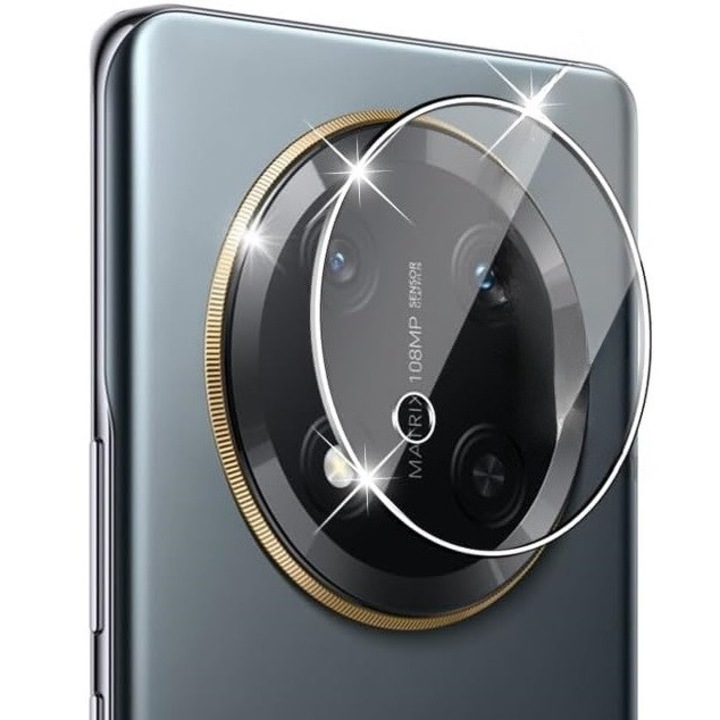 Folie protectie aparat foto ERBORD pentru Honor Magic 7 Lite, transparent, 9H, set instalare
