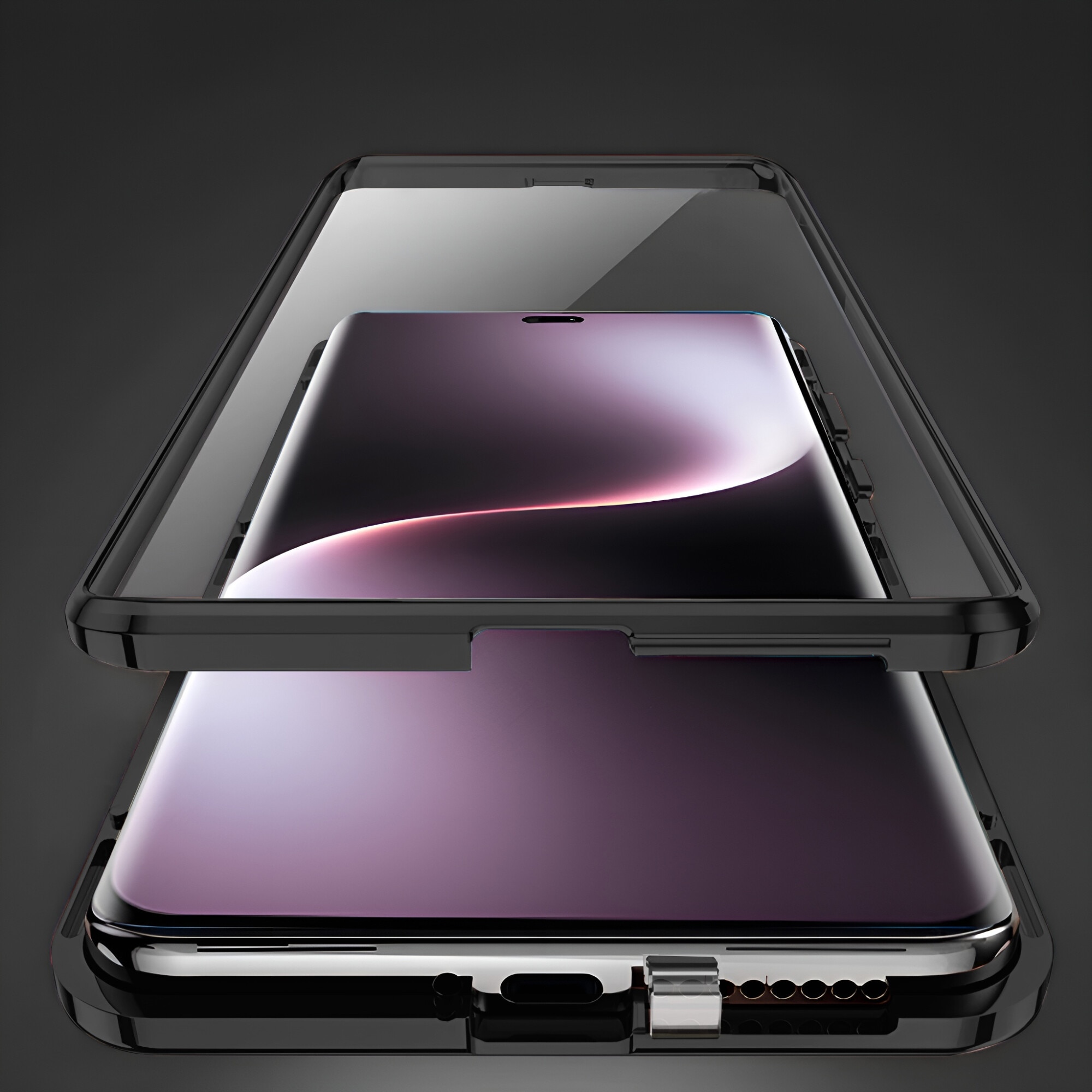 Etui pentru telefon, XGSM, Honor Magic 7 Lite, sticla 9H, negru