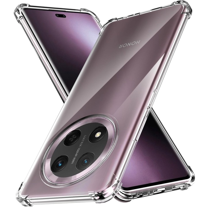 Husa telefon ERBORD pentru Honor Magic 7 Lite, transparenta, protectie impotriva caderilor, design minimalist