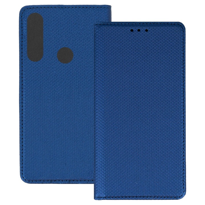 Husa pentru Huawei P30 Lite, PU Casual Book, Buzunar card, Inchidere magnetica, Functie stand / suport, Decupaj difuzor apeluri, Acoperire completa 360 de grade, Protectie fata-spate, Tip carte, Albastru