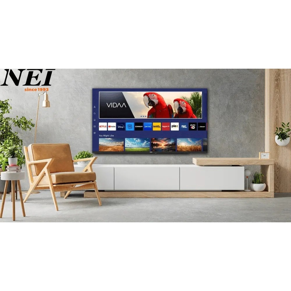 Televizor 4KUHD QLED SMART VIDAA NEI 65NE7901, 165 cm, Clasa F, Borderless, Negru