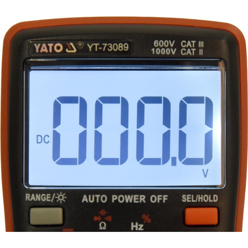 Sonde Rms Multimetru digital Yato, TRUE RMS, 0-750V AC, 0-999.9V DC, LCD, set cu ...