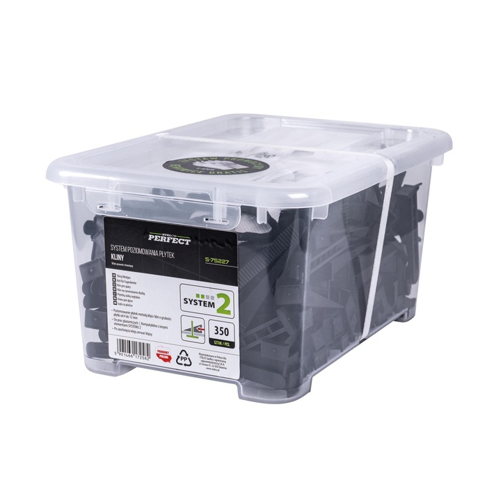 Kliny pentru sistemul 2, Stalco, 350 bucati, pentru nivelarea placilor, 4-12 mm