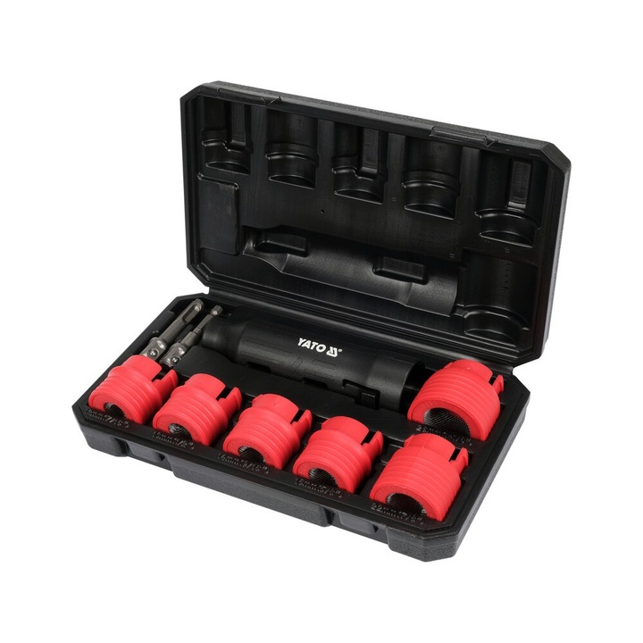 Set de 9 perii de curatare pentru suruburi si stifturi, Yato, dimensiuni 12x13x14x16x22x28mm