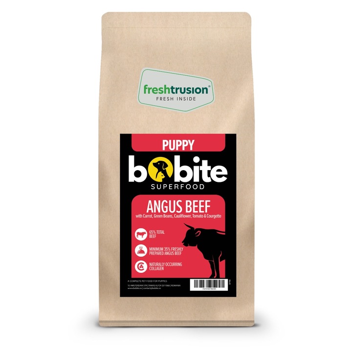 Bobite Superfood Puppy – Vita Angus, hrana uscata superpremium caini fara cereale, 2 kg