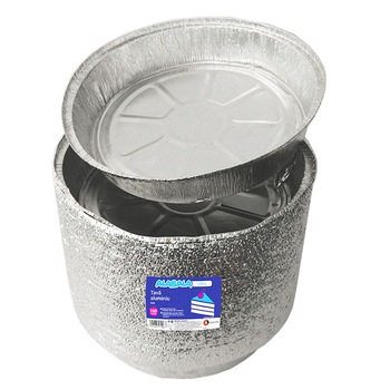 Tava Plast, rotunda, aluminiu, pentru tort, set 100 buc Tava Plast, rotunda, aluminiu, pentru tort, set 100 buc