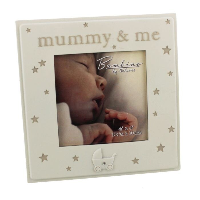 Rama foto, din polystone, Bambino by Juliana, crem, pentru mama si bebelus 