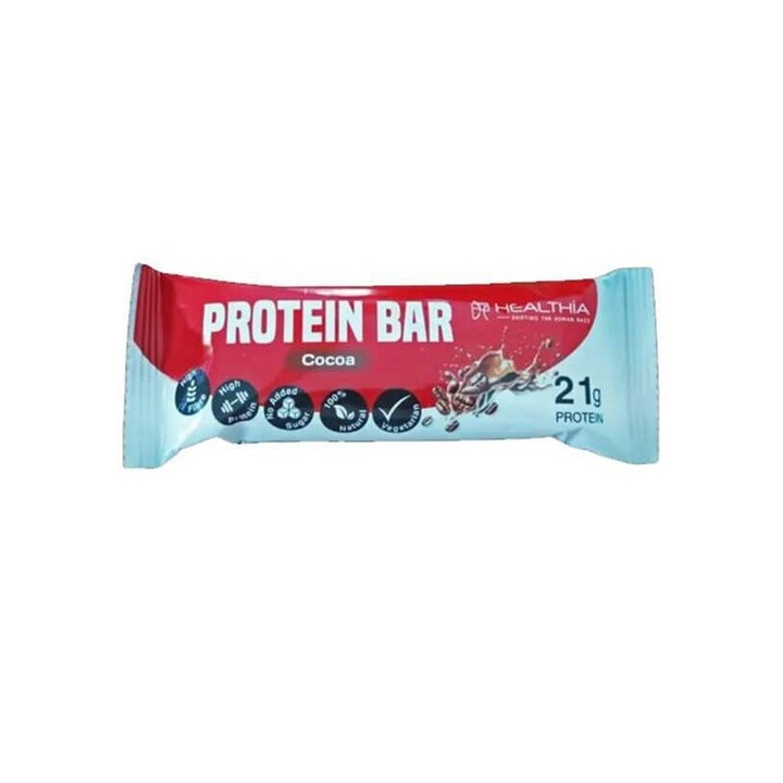 Baton proteic, Healthia, cacao, 60g