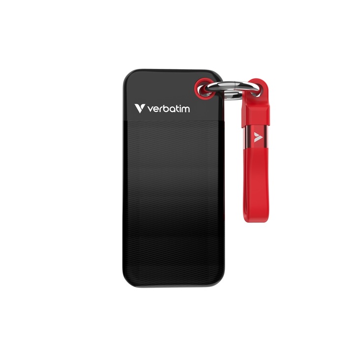 Външен SSD Verbatim Pocket SSD USB 3.2 Gen 2 1TB Black/Red 32192