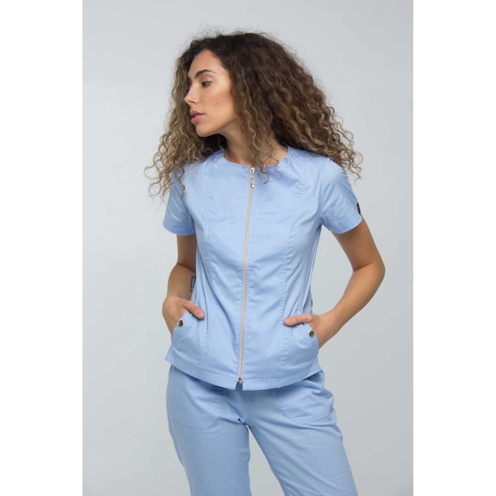 Дамски медицински комплект InWhite, Небесно синьо, 40