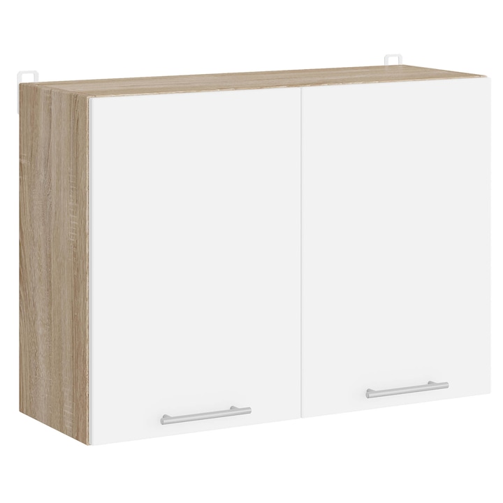 Corp bucatarie superior ECO 800, Everest Mebel, 80x30x58 cm, Stejar Sonoma, Alb
