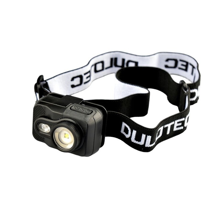 Челник Dulotec BH4R, Zoom, хибридно захранване Li-ion или 3xAAA алкални батерии, Черен