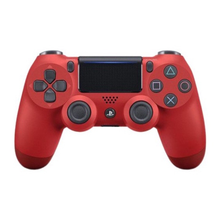 Безжичен джойстик Dual shock 4, Съвместимост с конзоли: PC и мобилни устройства, Стерео хедсет, Размер на геймапада: 17 х 11, 5 х 7 сантиметра, Цвят: Червен