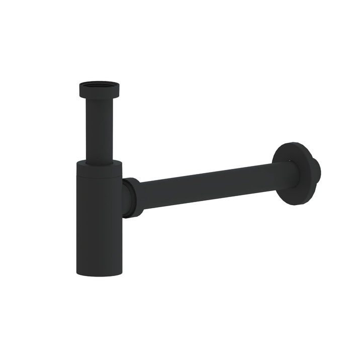 SAT Сифон за мивка 5/4 DN32 SAT Project 5,4 см черна матова пластмаса