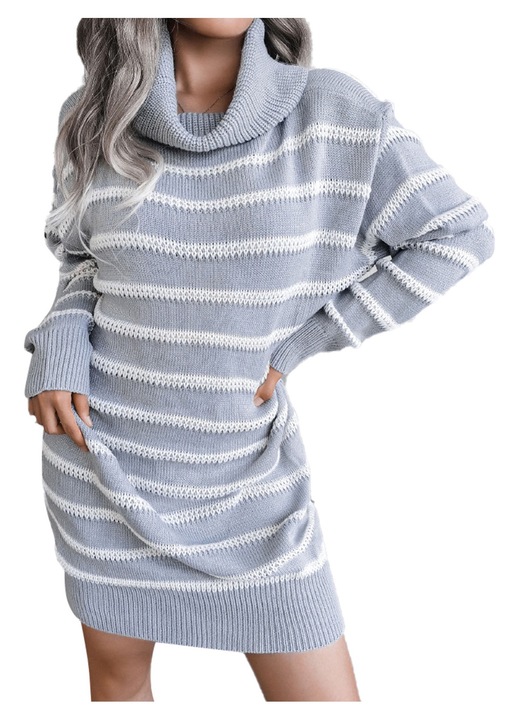 Дамска рокля, Плетиво, Сива