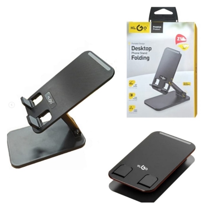 Telefonállvány Digital One SP00996 klgo z18, íróasztalhoz, asztalhoz, fém, univerzális, fekete, dőlés- és magasságállítás