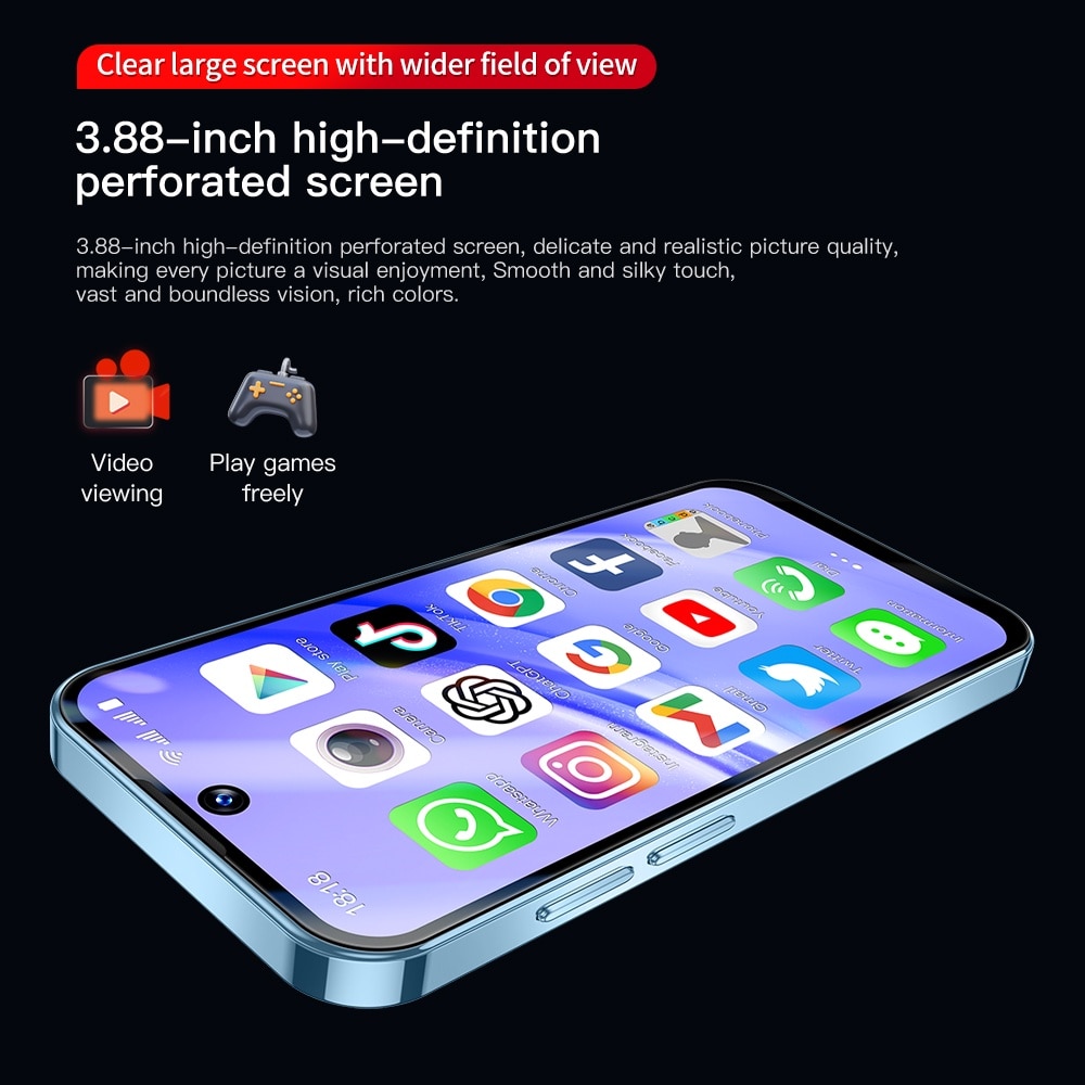 SOYES XS19 Pro 3GB RAM 32GB ROM 3.88 Inch Mini telefon mobil 4G Android 12 Bej