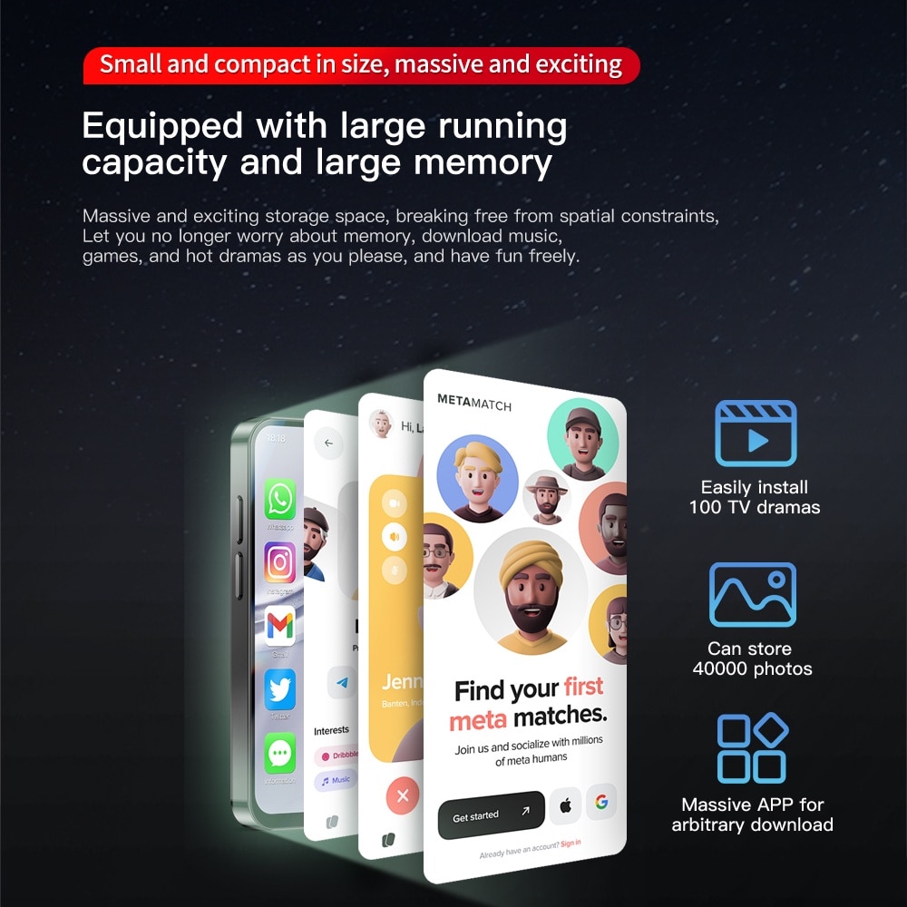 SOYES XS19 Pro 3GB RAM 32GB ROM 3.88 Inch Mini telefon mobil 4G Android 12 Bej