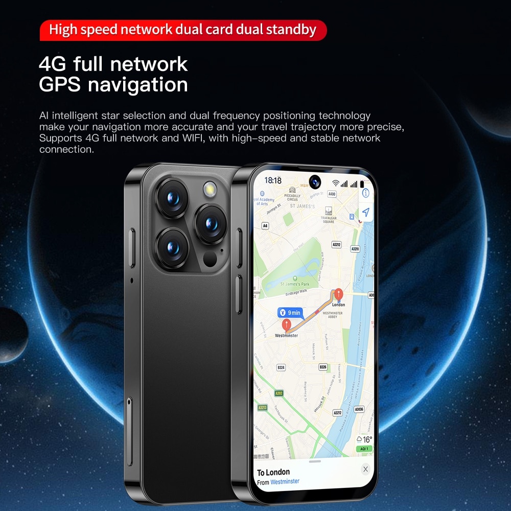 SOYES XS19 Pro 3GB RAM 32GB ROM 3.88 Inch Mini telefon mobil 4G Android 12 Bej