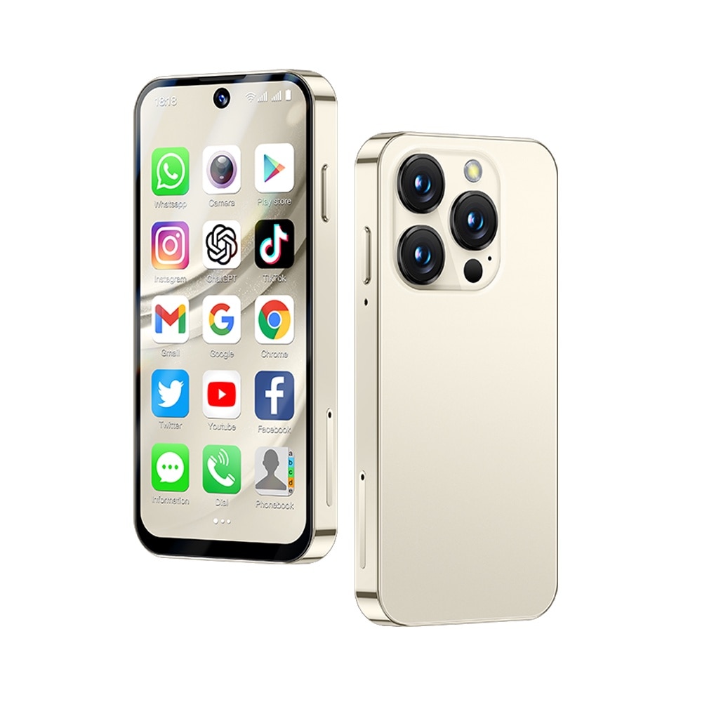 SOYES XS19 Pro 3GB RAM 32GB ROM 3.88 Inch Mini telefon mobil 4G Android 12 Bej