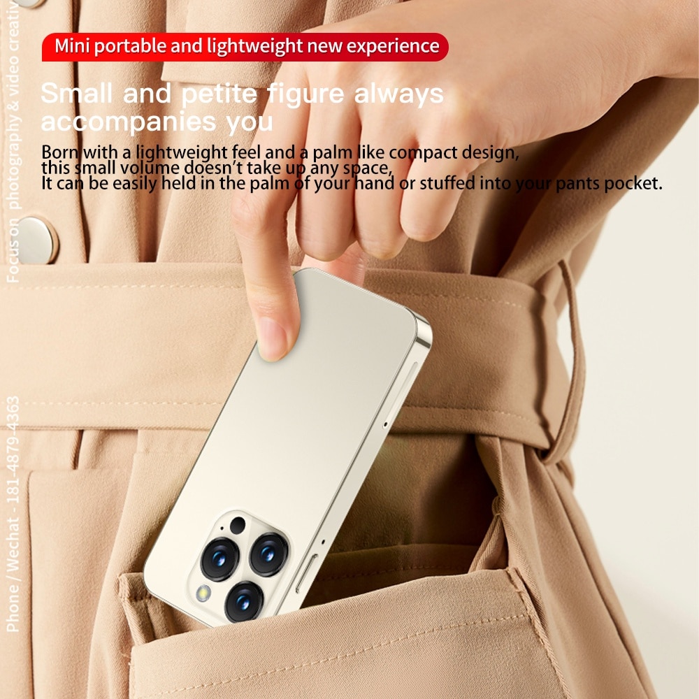 SOYES XS19 Pro 3GB RAM 32GB ROM 3.88 Inch Mini telefon mobil 4G Android 12 Bej