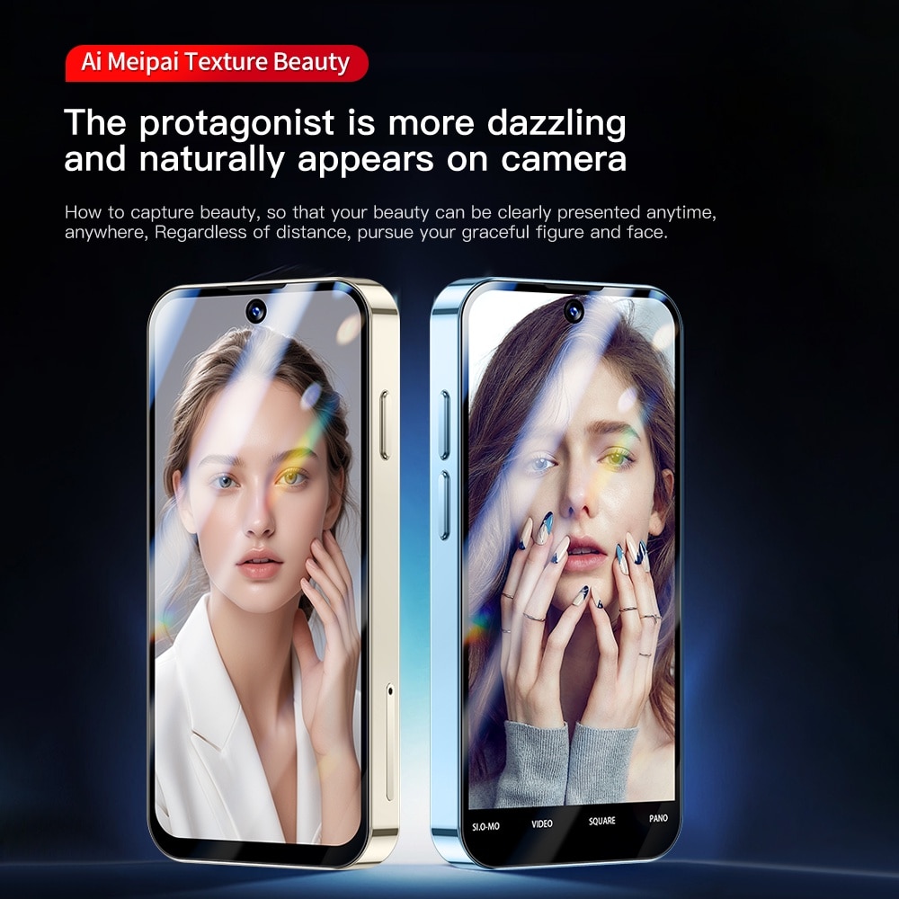 SOYES XS19 Pro 3GB RAM 32GB ROM 3.88 Inch Mini telefon mobil 4G Android 12 Bej