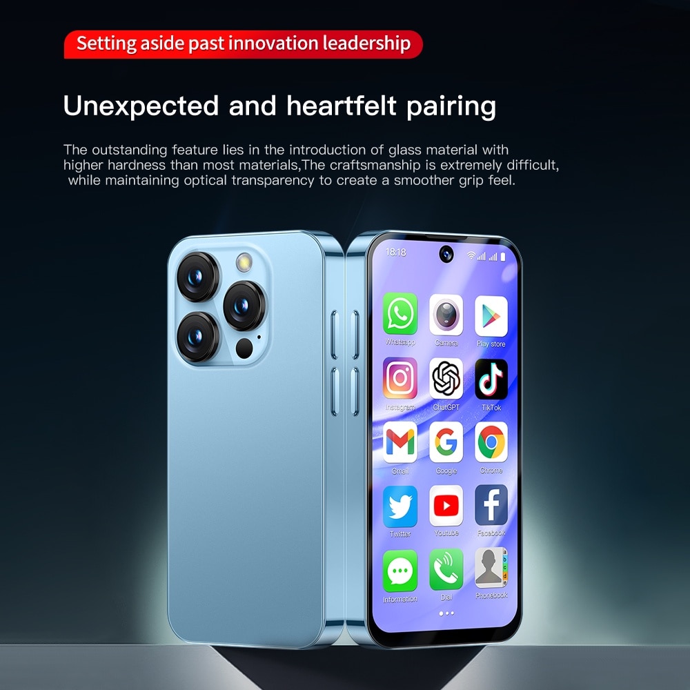 SOYES XS19 Pro 3GB RAM 32GB ROM 3.88 Inch Mini telefon mobil 4G Android 12 Bej