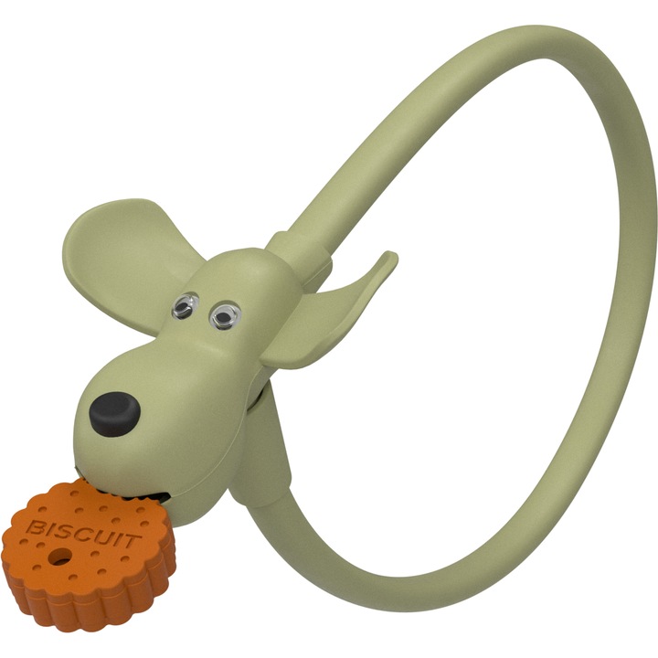 Antifurt bicicleta Susemse, 60cm, portabil, multicolor, 120g, set cu 2 chei in forma de biscuiti