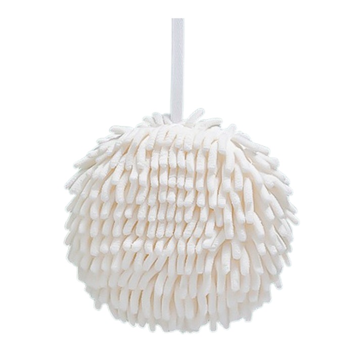 UOSO® Prosop de mana, alb, moale, absorbant, design cu agatatoare