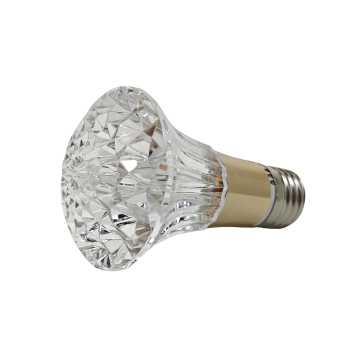 LED декоративна крушка E27 (еквивалент на 50W), с Philips чип - висока светимост, 3000K топла бяла светлина, прозрачен акрил за кафене, хотели, спални и др