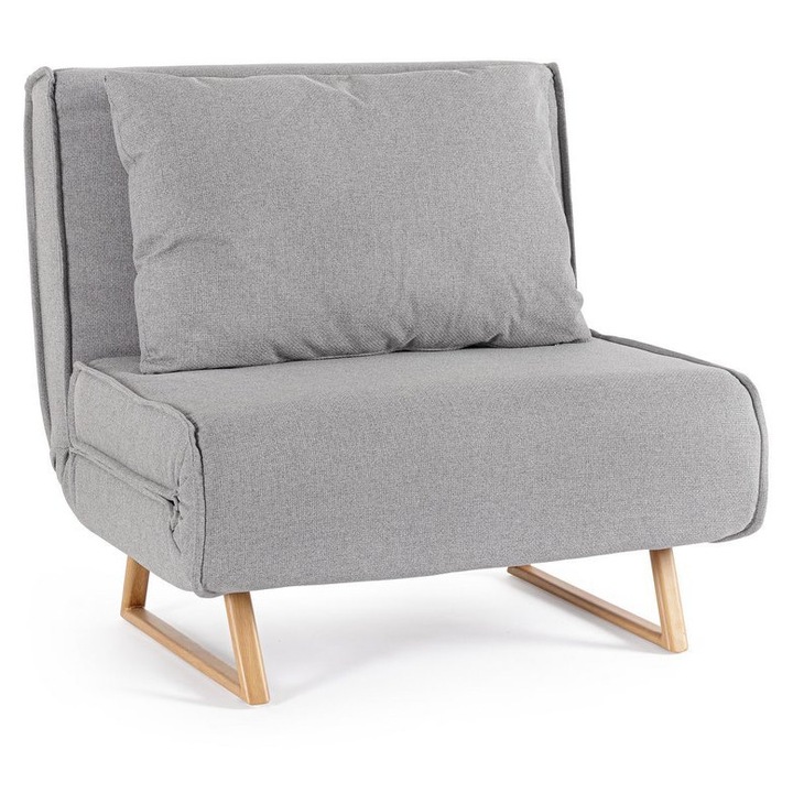 Fotoliu extensibil textil gri Colton 90x86x88h