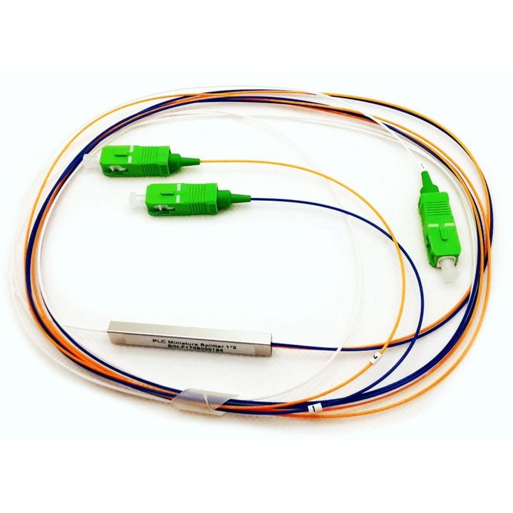 Set 2 splitere optice Braun Group, PLC 1x2 SC/APC, 0.9mm, 1.5m