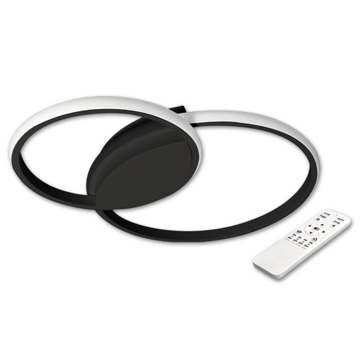 LED плафон 4259-LVT, с дистанционно управление, 60W, 110lm, топла+неутрална+студена светлина, IP20, бял+черен, Masterled
