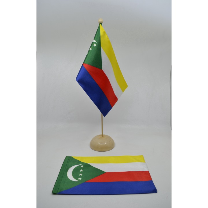 Stegulet Tarile Lumii + suport lemn - COMORE