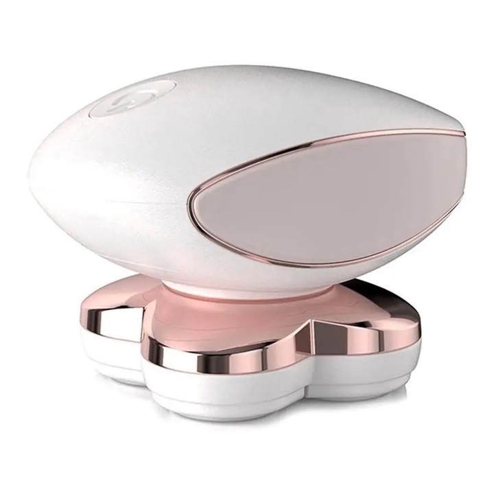 Epilator Electric, 4 Capete Rotative, LED Integrat, Reincarcabil Prin USB + Perie Faciala De Curatare, 5 in 1, 5 Capete De Periere sau Exfoliere