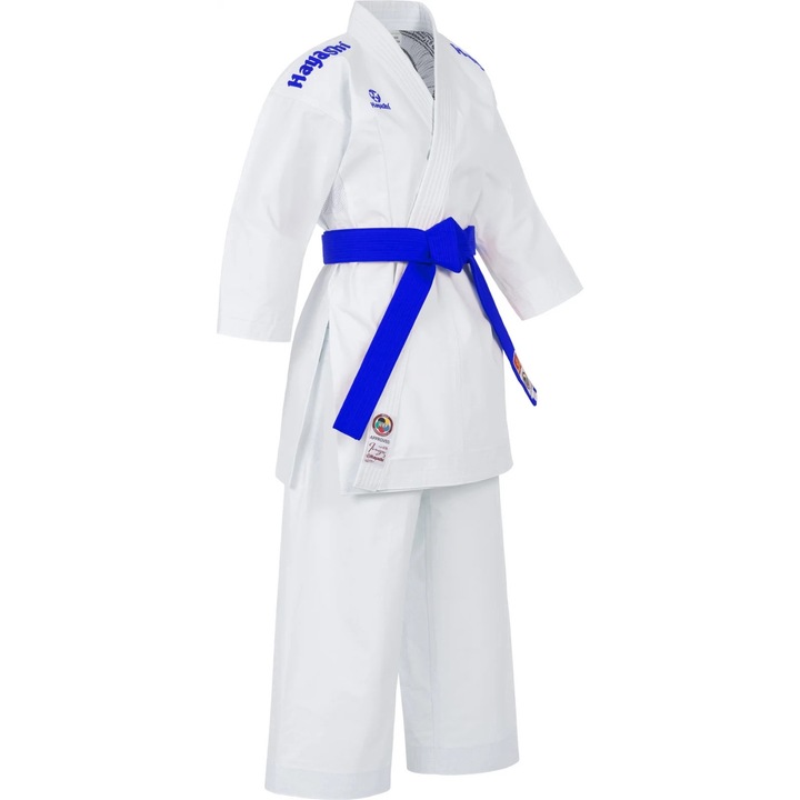 Karate Gi “Jingu” - Fehér, kék hímzés, 170 cm-es méret