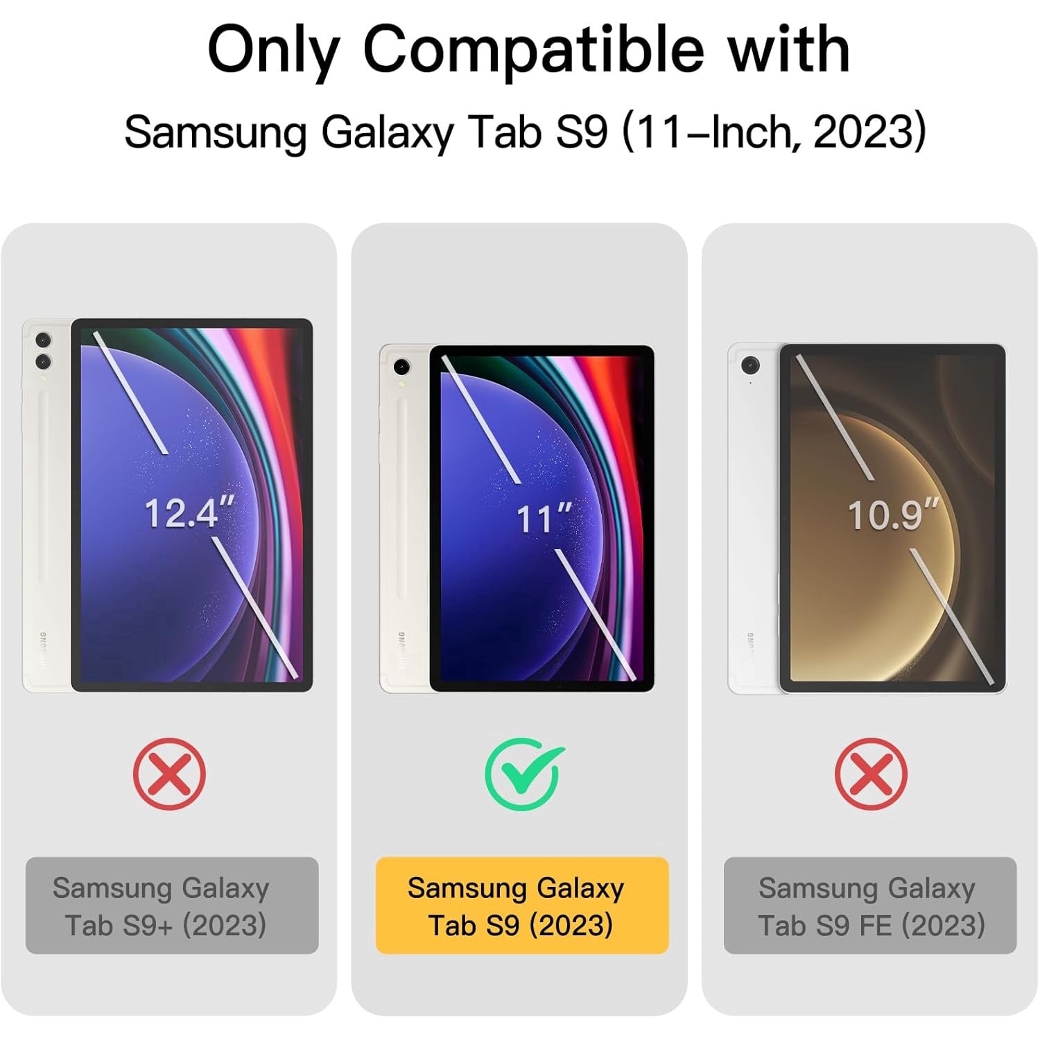 Husa pentru Samsung Galaxy Tab S9 11-inch cu suport de stilou, transparenta spate, blue
