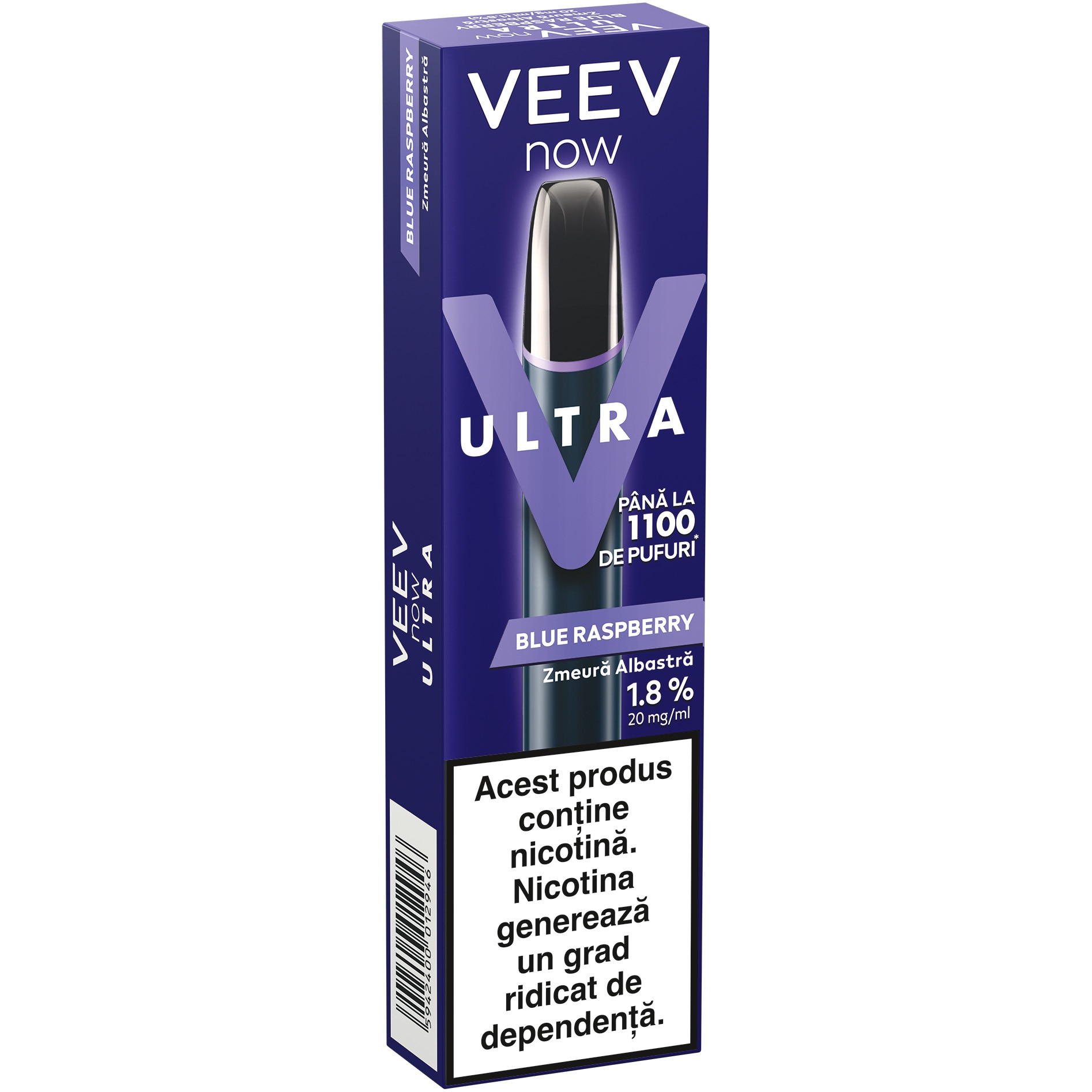Tigara electronica Veev Now Ultra, Blue Raspberry, disposable, 1.8